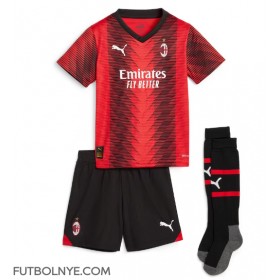 Camiseta AC Milan Rafael Leao #10 Primera Equipación para niños 2023-24 manga corta (+ pantalones cortos)